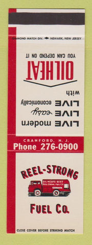 Matchbook Cover - Reel Strong Fuel Heating Cranford NJ SAMPLE