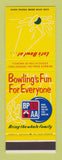 Matchbook Cover - BPAA Bowling Association  SAMPLE