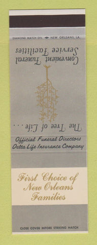 Matchbook Cover - Tharp Sontheimer Funeral Home New Orleans LA SAMPLE