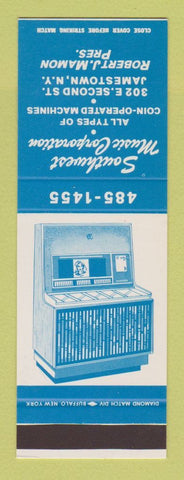 Matchbook Cover - Southwest Music Corp Juke Box Jamestown NY SAMPLE