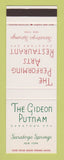 Matchbook Cover - Gideon Putnam Hotel Saratoga Springs NY SAMPLE