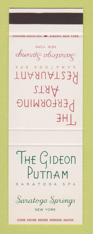 Matchbook Cover - Gideon Putnam Hotel Saratoga Springs NY SAMPLE
