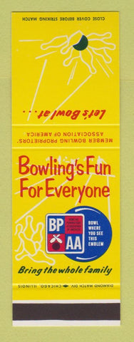 Matchbook Cover - BPAA Bowling Association  SAMPLE