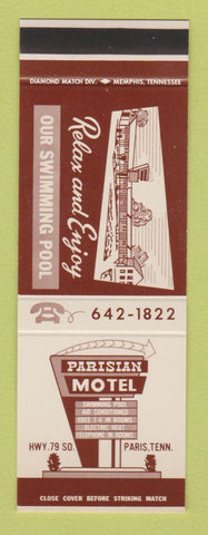 Matchbook Cover - Parisian Motel Paris TN SAMPLE