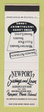Matchbook Cover - Newport Savings and Loan RI SAMPLE