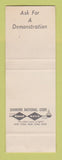 Matchbook Cover - International Harvester Tractors Loader SAMPLE