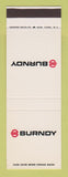 Matchbook Cover - Burndy SAMPLE