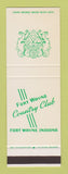 Matchbook Cover - Fort Wayne Country Club IN SAMPLE