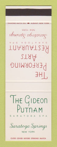 Matchbook Cover - Gideon Putnam Hotel Saratoga Springs NY SAMPLE