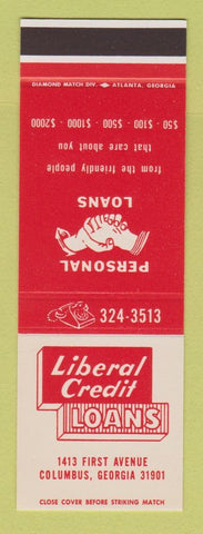 Matchbook Cover - Liberal Credit Loans Columbus GA SAMPLE