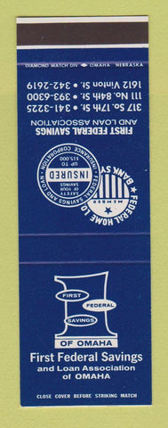Matchbook Cover - First Federal Savings and Loan Omaha NE SAMPLE