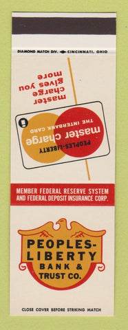 Matchbook Cover - Peoples Liberty Bank Trust Master Charge Covington KY SAMPLE
