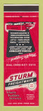 Matchbook Cover - Sturm Freightways Trucking Peoria IL SAMPLE