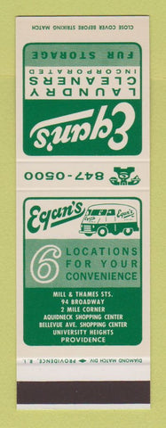 Matchbook Cover - Egan's Laundry Cleaners Providence RI SAMPLE