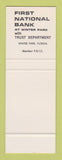 Matchbook Cover - First National Bank Winter Park FL SAMPLE