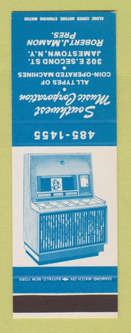 Matchbook Cover - Southwest Music Corp Juke Box Jamestown NY SAMPLE