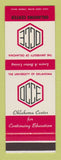 Matchbook Cover - University of Oklahoma Norman OK Sooners SAMPLE