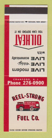 Matchbook Cover - Reel Strong Fuel Heating Cranford NJ SAMPLE