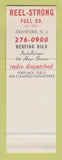 Matchbook Cover - Reel Strong Fuel Heating Cranford NJ SAMPLE