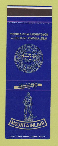 Matchbook Cover - West Virginia University Morgantown WV Mountainlair SAMPLE