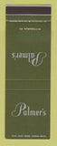 Matchbook Cover - Palmer's Pittsburgh PA Restaurant SAMPLE