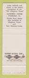 Matchbook Cover - Palmer's Pittsburgh PA Restaurant SAMPLE
