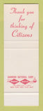 Matchbook Cover - Citizens Bank Springfield MO SAMPLE