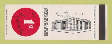 Matchbook Cover - 1st National Bank Columbus GA SAMPLE