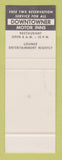 Matchbook Cover - Downtowner Motor Inns Jackson MS SAMPLE