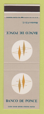 Matchbook Cover - Banco De Ponce Puerto Rico SAMPLE