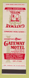 Matchbook Cover - Gateway Motel Covington KY SAMPLE