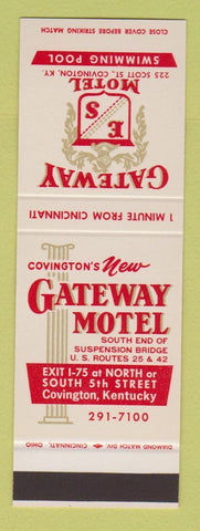 Matchbook Cover - Gateway Motel Covington KY SAMPLE