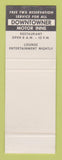 Matchbook Cover - Downtowner Motor Inns Jackson MS SAMPLE