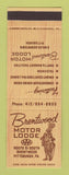 Matchbook Cover - Brentwood Motor Lodge Pittsburgh PA SAMPLE