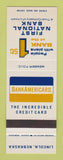 Matchbook Cover - First National Bank Lincoln NE BankAmericard SAMPLE