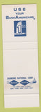 Matchbook Cover - First National Bank Lincoln NE BankAmericard SAMPLE