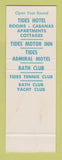 Matchbook Cover - Bath Club Tides Hotel St Petersburg FL SAMPLE