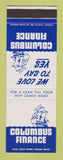 Matchbook Cover - Columbus Finance GA? SAMPLE