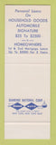 Matchbook Cover - Columbus Finance GA? SAMPLE