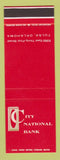 Matchbook Cover - City National Bank Tulsa OK SAMPLE
