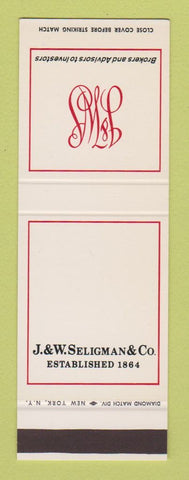 Matchbook Cover - J&W Seligman Investment Brokers SAMPLE