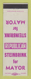 Matchbook Cover - Steinbrink for Mayor Election
