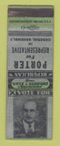 Matchbook Cover - William Porter for Representative Election WORN