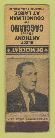 Matchbook Cover - Anthony Dave Caggiano Councilman Election WORN