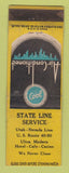 Matchbook Cover - State Line Service UT NV casino WORN