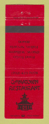Matchbook Cover - Chinatown Restaurant Chinese Fallon NV