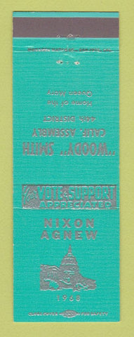 Matchbook Cover - Richard Nixon for President 1968 Spiro Agnew TEAL