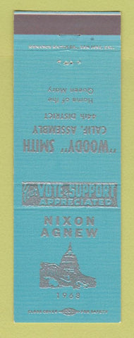 Matchbook Cover - Richard Nixon for President 1968 Spiro Agnew BLUE