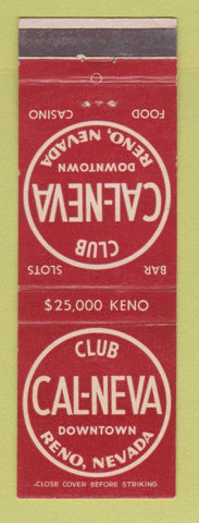 Matchbook Cover - Club Cal Neva Reno NV casino