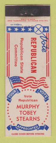 Matchbook Cover - Murphy Tobey Stearns Republican WEAR